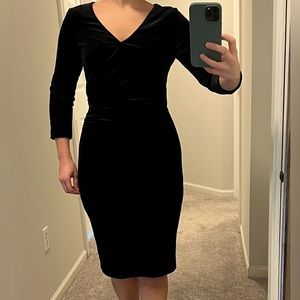 Black velvet L.K. Bennet dress, US size 4, knee length